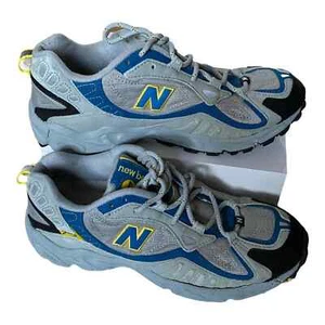 New Balance Women's Grey Blue Black Lace Up Athletic Sneaker Shoes Size 9 - Picture 1 of 9