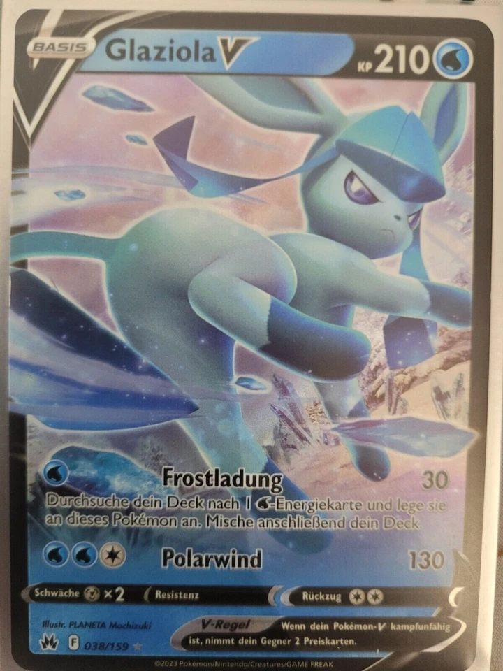 Pokemon Karte Glaziola V 038/159 Zenit der Könige Ultra Rare Near Mint Deutsch - Bild 1 von 1