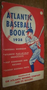 1938 VINTAGE ATLANTIC BASEBALL BOOK MAJOR LEAGUE SCHEDULE STATS FACTS BOOK - Picture 1 of 5
