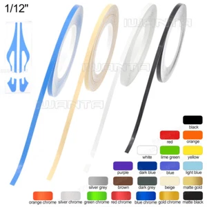 23 Colores 1/12" 2mm Pin Rayas Hágalo Usted Mismo Línea Cinta Vinilo Calcomanías Adhesivas - Imagen 1 de 29