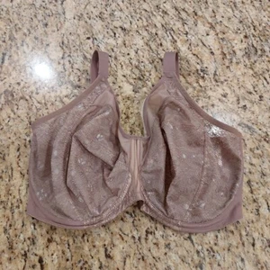 Elomi EL4050TAE Raquel Underwire Full Cup Banded Taupe TAE Sheer Lace Bra 36K - Picture 1 of 17