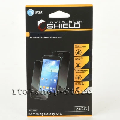 Zagg InvisibleShield Clear Screen Protector Skin For Samsung Galaxy S4 - Image 1 of 3