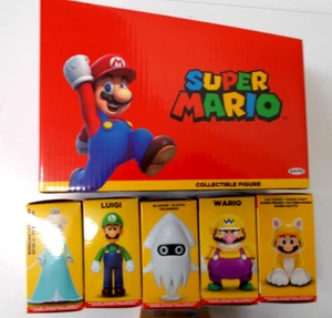 Super Mario Jakks 5 Collectible Figures 2.5” Rosalina Blooper Wario Luigi Cat SE - Picture 1 of 3