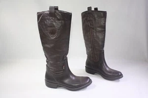 Pajar Botas de Nieve de Invierno Altas EUR 38 US 7 - MARRÓN CUERO GOMA Impermeables - Imagen 1 de 14