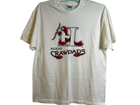 Hickory Crawdads Adult Short Sleeve T Shirt Size XL Cover