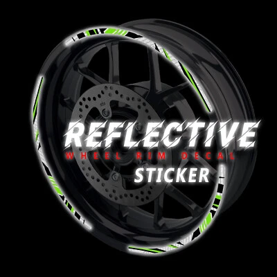 PEGATINA DE LLANTA REFLECTANTE VERDE 17 PULGADAS SH01 para Suzuki SV1000 S 03 04 05 06 07 Foto 1 de 4