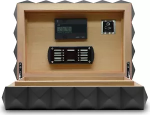 NEU!! "COLIBRI ""QUASAR"" DESKTOP 40-45 ZIGARRE HUMIDOR/SCHWARZ 4,49 × 12 × 9,06" - Bild 1 von 3