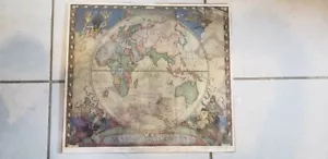 1928 Map of Discovery Eastern Hemisphere National Geographic Supplem 18.5x16.75" - Picture 1 of 11