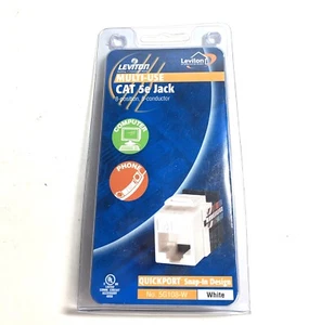 CAT 5e Leviton Jack Multiuso 8 Conductores 5G108-W Nuevo Z1 - Imagen 1 de 2