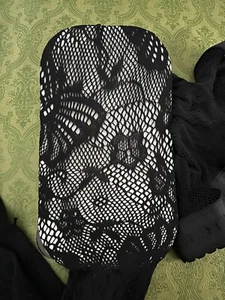 GUCCI BUTTERFLY MOTIF BLACK TIGHTS SIZE M - Picture 1 of 3