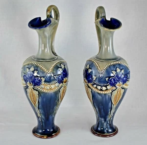ANTIQUE ART NOUVEAU ROYAL DOULTON EWERS JUGS 7018 CHRISTINE ABBOTT c1900 - Picture 1 of 5