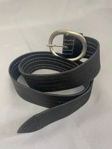 C.P. Company Mens Western Belt Black Leather Buckle Adjustable Classic - Picture 1 of 9