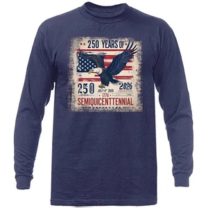 250 Años del Día de la Independencia Americana Bandera de Estados Unidos 4 de Julio Patriótica Manga Larga - Imagen 1 de 17