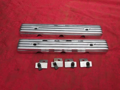 Pair of Buick Nailhead Polished aluminum finned Spark Plug Wire Covers - Image 1 of 2