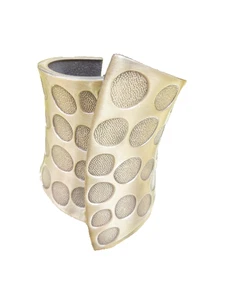 3.5" Wide Chunky Antique Gold Polka Dots Punk Bangle Bracelets Fashion Jewelry - Picture 1 of 3