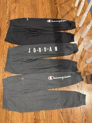 3 Pantalones Niños - Talla Juvenil Mediana - Champion & Air Jordan Foto 1 de 2