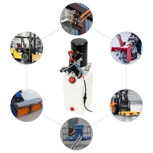 Bomba hidráulica 12V 22 Mpa 6 cuartos remolque de volteo de acción simple bomba unidad de potencia DC - Imagen 1 de 17