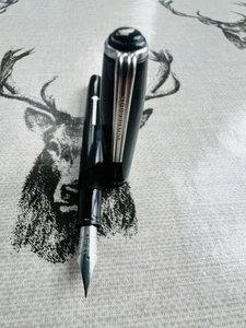 Esterbrook LJ Fountain Pen, Steel Medium Flex nib num 9788,  Black,  Serviced, - Picture 1 of 12