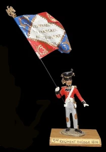 Porte-drapeau 3 ème RÉGIMENT SUISSE 1810  -  Figurine  Guy RENAUD / toy soldier - Imagen 1 de 2