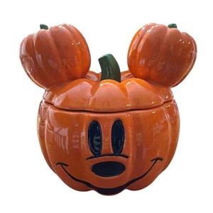 Bioworld Disney Mickey Mouse Pumpkin Jack-O-Lantern Sculpted Bowl - New - Picture 1 of 9