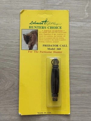 NEW Vintage Lohman Hunter’s Choice Predator Call Model 260 Unpunched NOS - Image 1 of 3