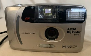 Minolta AF50 Big Finder Date 35mm Point & Shoot Film Camera Tested Working - Picture 1 of 8