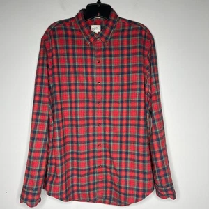 Camisa J.Crew Sarga Cepillada Calce Clásico Abotonada Vacaciones Cuadros Hombres L Cabincore - Imagen 1 de 12