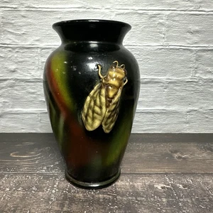 VTG Kourdzis Greece Ceramic Insect Cicada Motif Art Pottery Planter Vase Bug - Picture 1 of 12