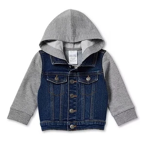 Camisa con Capucha Okie Dokie Bebé Unisex Ligera L/S con Chaqueta Denim 24 Meses Nueva con Etiquetas - Imagen 1 de 19