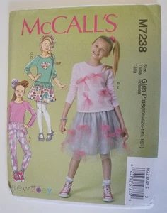 McCalls 7238 Girls Plus Top Pants Skirt Sewing Pattern Sizes 10.5 - 16.5 - Picture 1 of 2