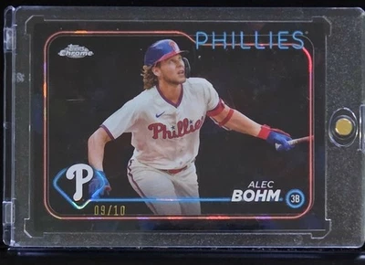 2024 Topps Chrome Alec Bohm Black /10 - Phillies - RARE 💥 - Image 1 of 2