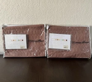 Victorian Heart 200 Thread Count Quilted Pillow Sham 21 X 27” Caribou Brown 2 Pc - Picture 1 of 10