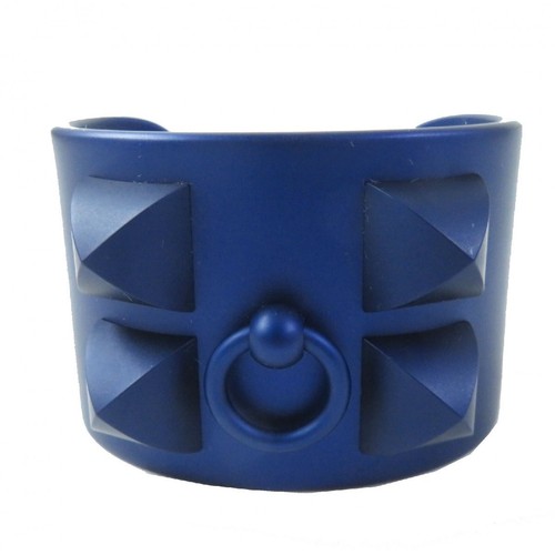 HERMÈS Bracciale HERMES Collier de Chien blu caviglia alluminio T2 con scatola Made in USA