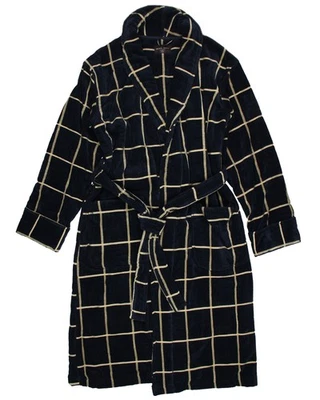 Men's Thick Plush Housecoat Shawl Collar 100% Cotton Terry Toweling Bathrobe - Image 1 of 4