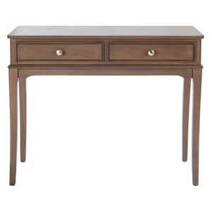 SAFAVIEH Opal 13 in. Brown Rectangle Wood Console Table with Drawer - Picture 1 of 9