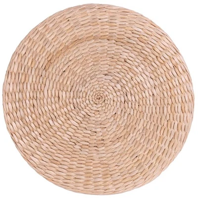 40cm  Cushion Round Straw Weave Handmade Pillow Floor Yoga Chair  Mat N1W5 - Image 1 of 4