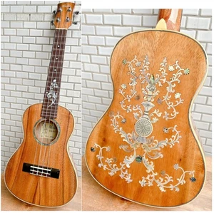 Alulu Solid Acacia Koa Tenor Ukulele, classical MOP inlaid  HU792 - Picture 1 of 16