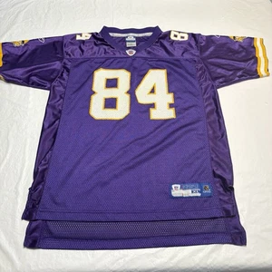 Vintage Minnesota Vikings Jersey Youth XL Purple Randy Moss #84 Reebok NFL Boys - Picture 1 of 10