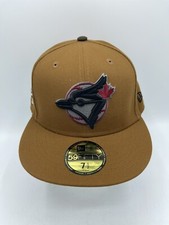 New Era Blue Jays Hat with 1993 World Series Patch Cigar Brown Size 7 1/2