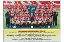 SHEFFIELD UNITED FOOTBALL TEAM PHOTO>1994-95 SEASON