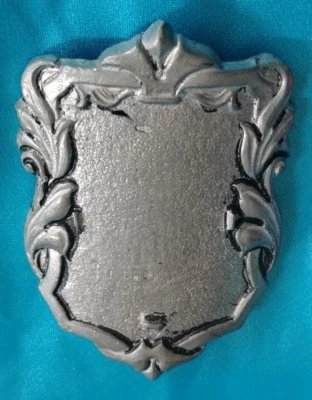 Vintage Renaissance Faire Molded or Pressed Pewter ? Metal Shield Badge - Image 1 of 4