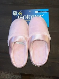 Isotoner A96000 Women's Terry Clog Slippers Tufted Footbed New w/tags - Picture 1 of 30