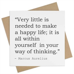 Happiness Marcus Aurelius Quote Greeting Cards (GC065867)