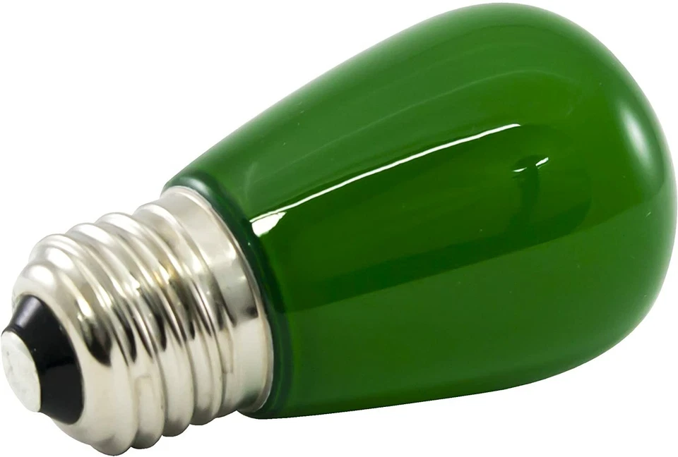 AMERICAN LIGHTING PS14F-E26-YE Led S14 Med Base Light Bulbs Green Pack of 25 - Image 1 of 1