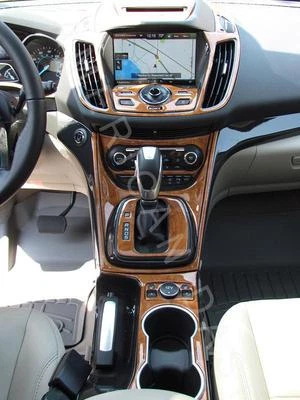 2013 2014 2015 2016 FORD ESCAPE SE SEL TITANIUM INTERIOR WOOD DASH TRIM KIT SET - Image 1 of 4
