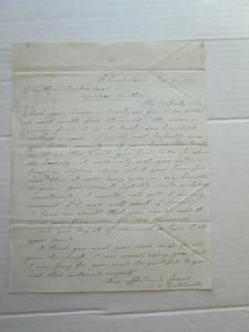 ONE (1) DECEMBER 30, 1857 LETTER FROM CHARLESTON MA. LAWYER TO BROTHER, MORTGAGE - Picture 1 of 5