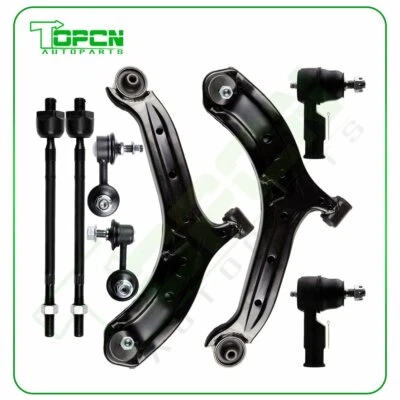 8x Front Lower Control Arms Sway Bars Outer Tie Rods For 00-05 Hyundai Accent - Image 1 of 4