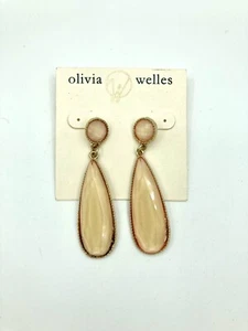 Nuevo en Paquete Pendientes Colgantes Olivia Welles - Color Tostado - Gemas Imitación Brillantes - Imagen 1 de 2