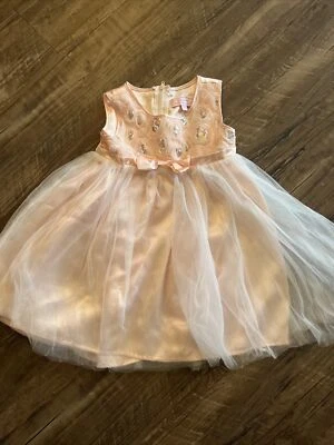 Vestido Popatu Niñas Nuevo sin Etiquetas 4 Rosa Tul Brillante Pascua Foto 1 de 2