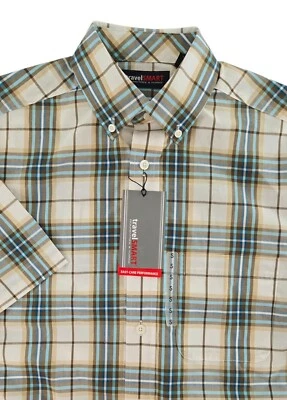 Roundtree & Yorke Travel Smart Short-Sleeve Shirt EZ Care Small S Foto 1 de 4